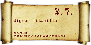 Wigner Titanilla névjegykártya